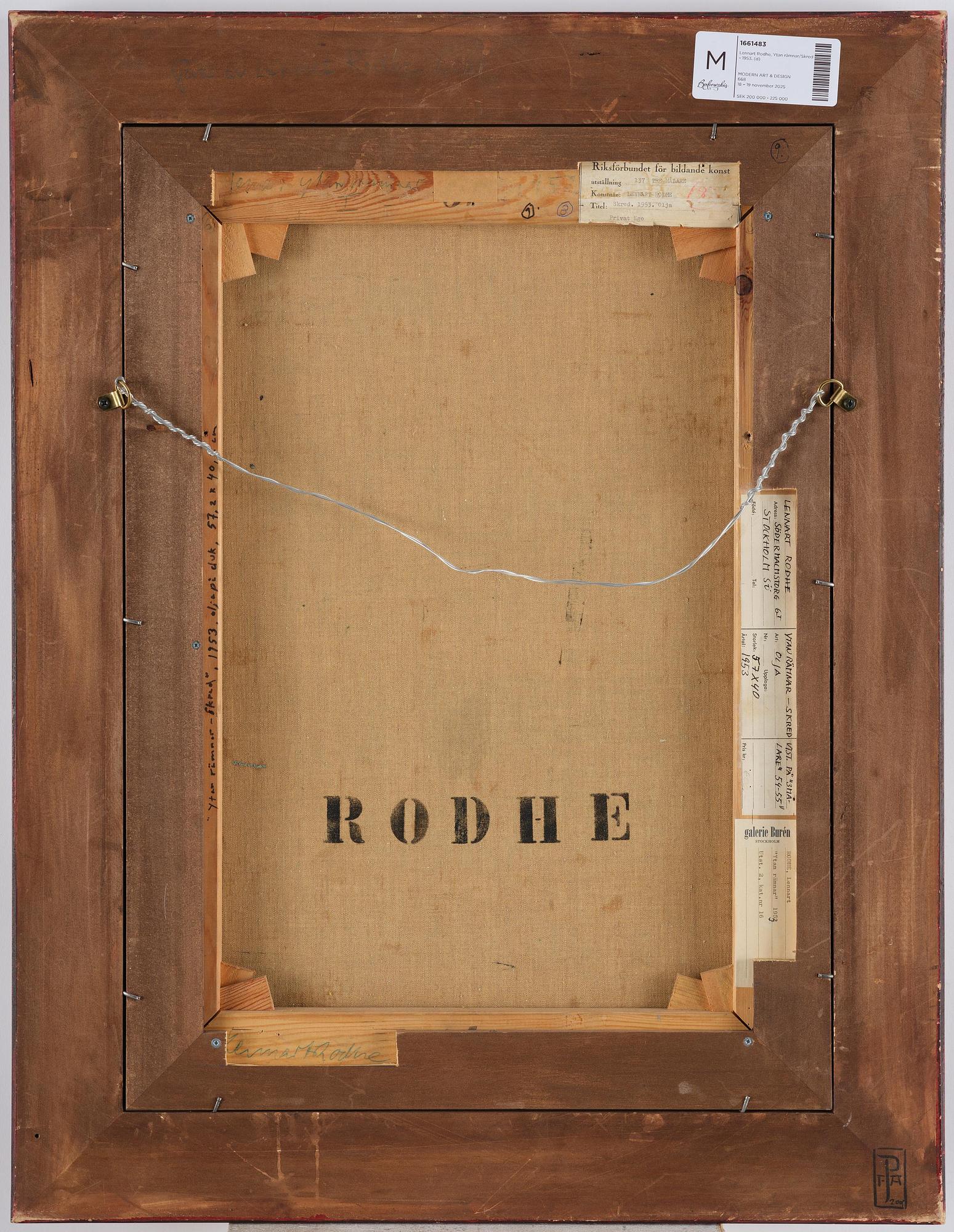 Lennart Rodhe, "Ytan Rämnar - Skred".