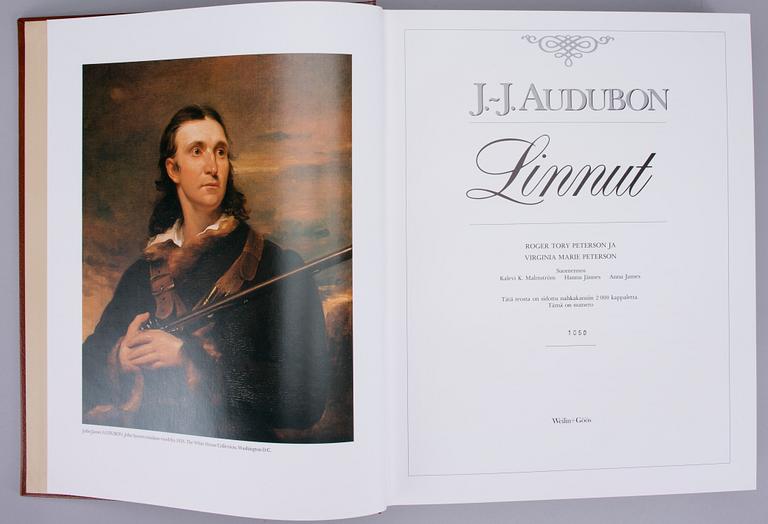 BOK, "Linnut", John James Audubon, numrerad upplaga 1050/2000, Weilin + Göös, 1990.