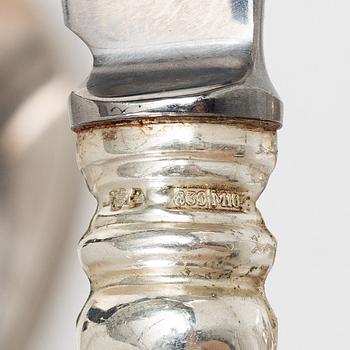Guldsmedsaktiebolaget (GAB), A Swedish silver cutlery set, 'Gammal fransk' pattern, including with year mark Eskilstuna 1983 (89 pieces).