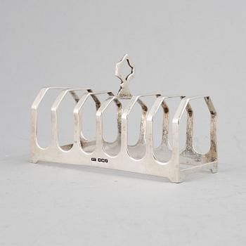 Emile Viner, toastrack, silver, Sheffield 1934.