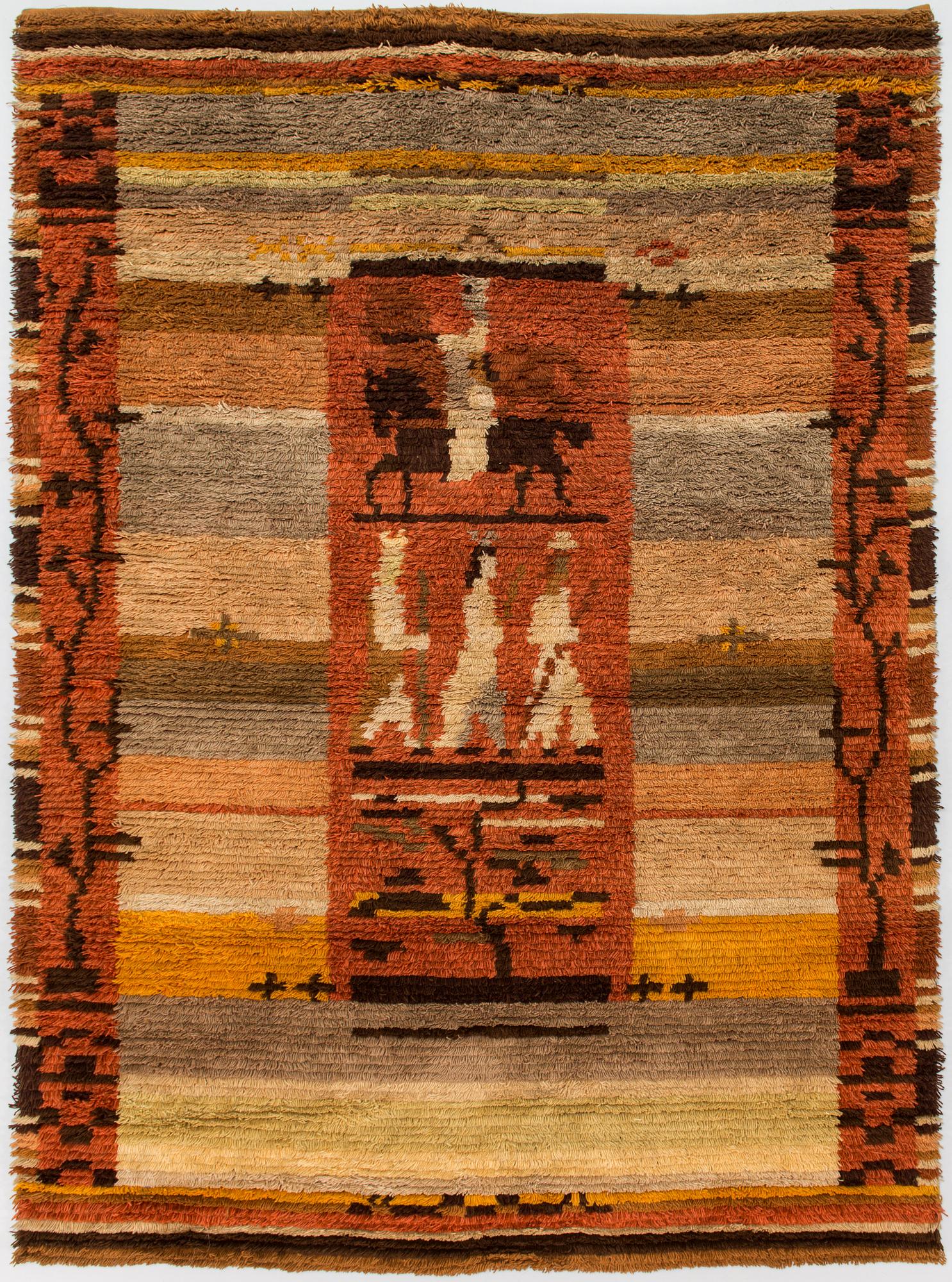 Margareta Ahlstedt-Willandt, Finnish long pile rug for Neovius. Circa 200x148 cm.