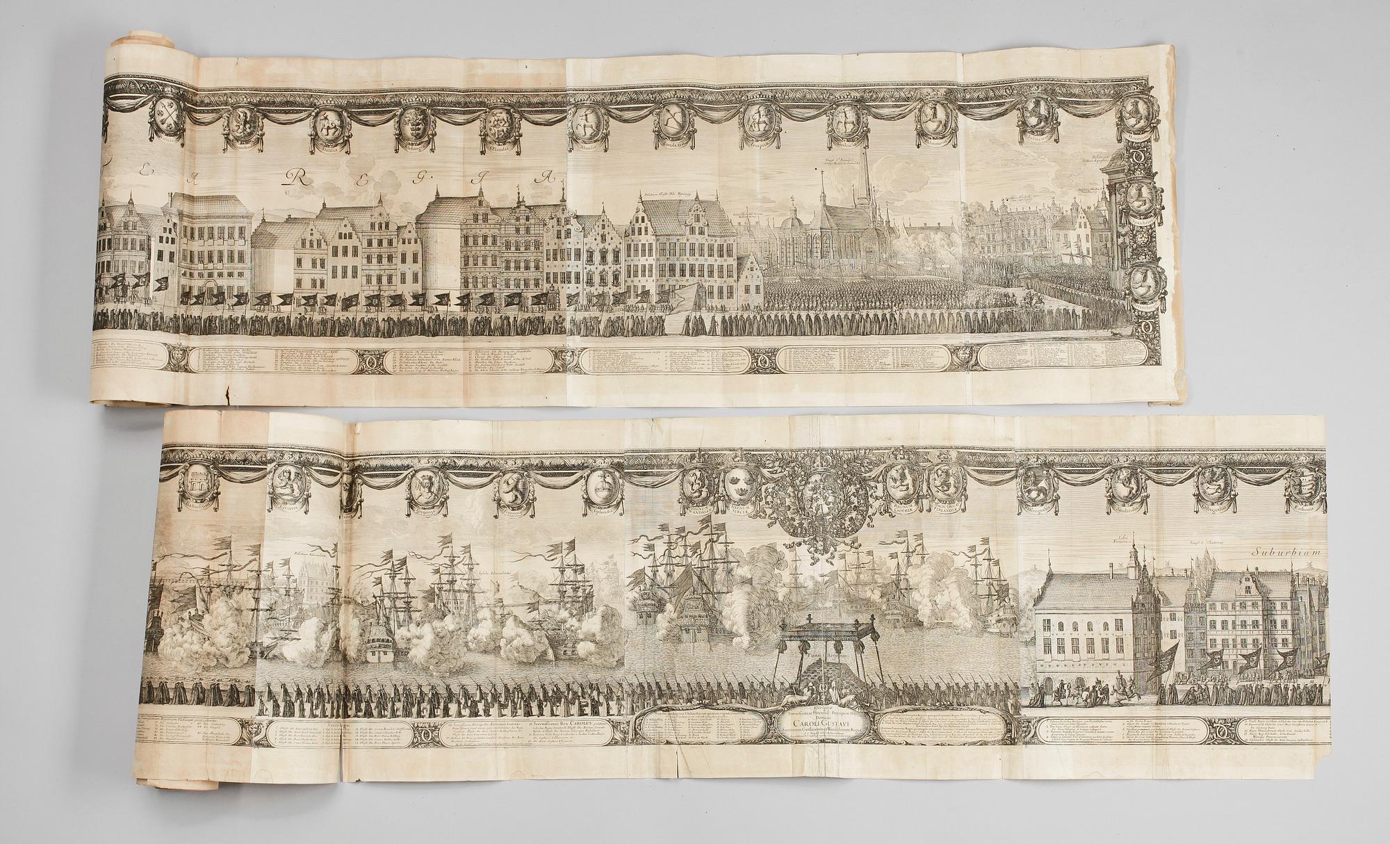 ERIK DAHLBERGH, gravyr, Suecia antiqua et hodierna, 1700-tal.