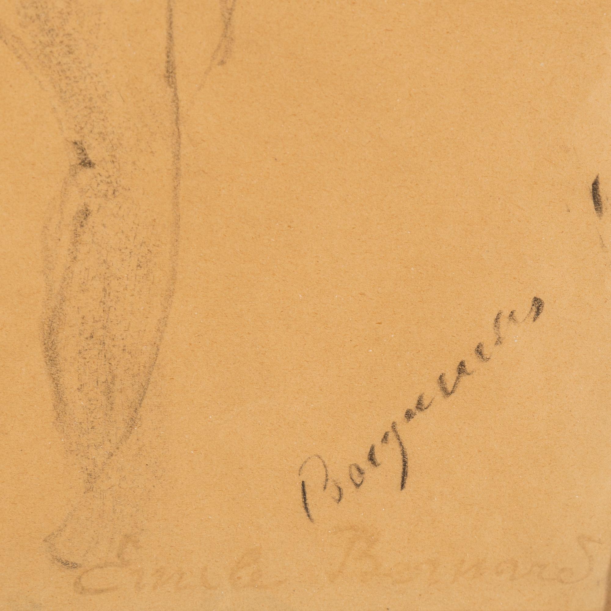 ÉMILE BERNARD, drawing, signed.