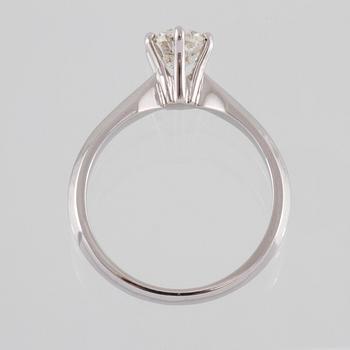 RING, 18k vitguld med briljantslipad diamant, ca 1.02 ct. Vikt 4 g.