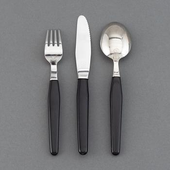 Sigvard Bernadotte & Acton Björn, a 'Scanline' part cutlery, Dansk Knivfabrik, Lundtofte (22 pc).