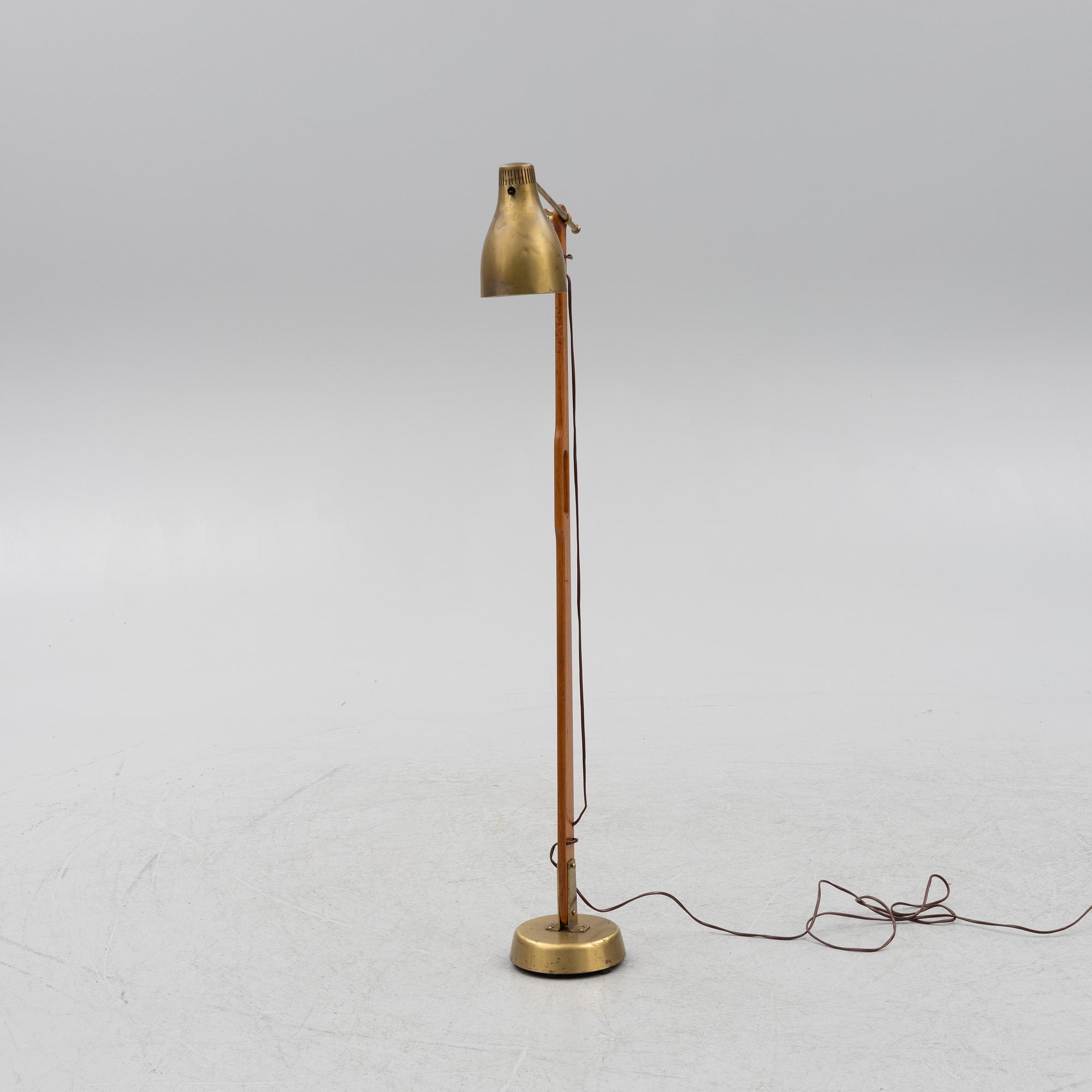 Hans Bergström, golvlampa, modell "544", ateljé Lyktan, Åhus, 1940-50-tal.
