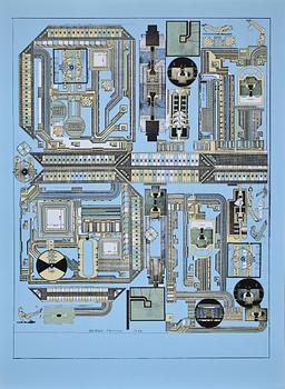 Eduardo Paolozzi · EDUARDO PAOLOZZI, färgoffset, sign o dat 1980 i trycket.