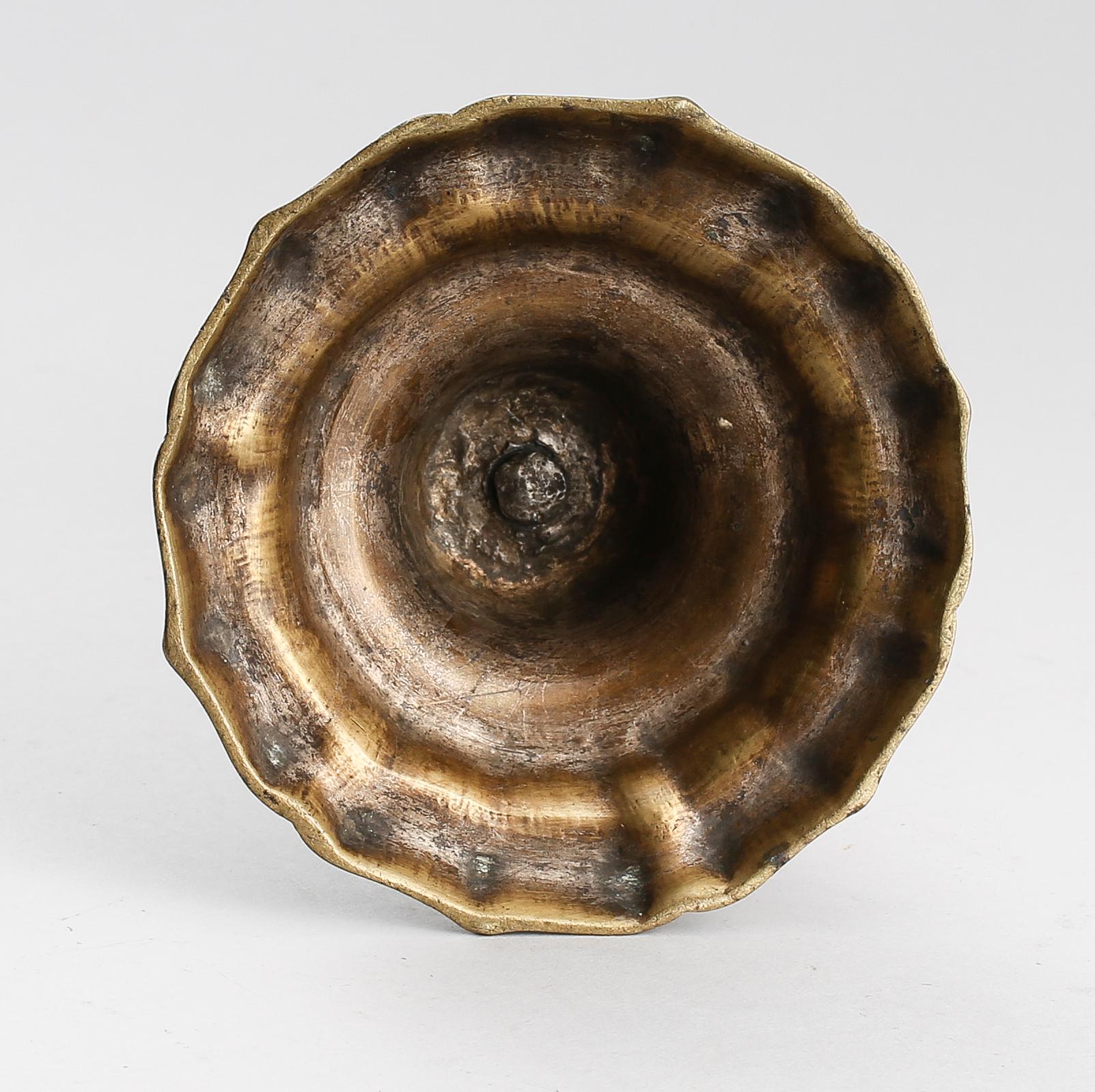 LJUSSTAKE, mässing, 1700/1800-tal.