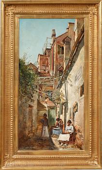 WILIAM HENRY PIKE, olja på duk, signerad och daterad Venice 1884.
