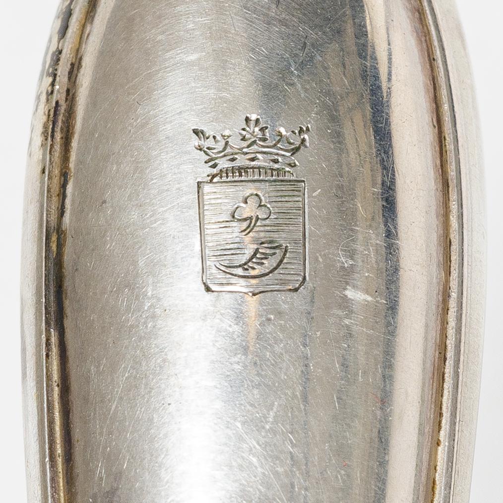 12 pieces of silver cutlery, P Enroth, 1804, and Markströms Guldsmeds Ab K G, 1924.