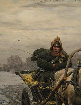 Alfred von Wierusz-Kowalski, "Postboten in Polen" (Brevbärare i Polen).