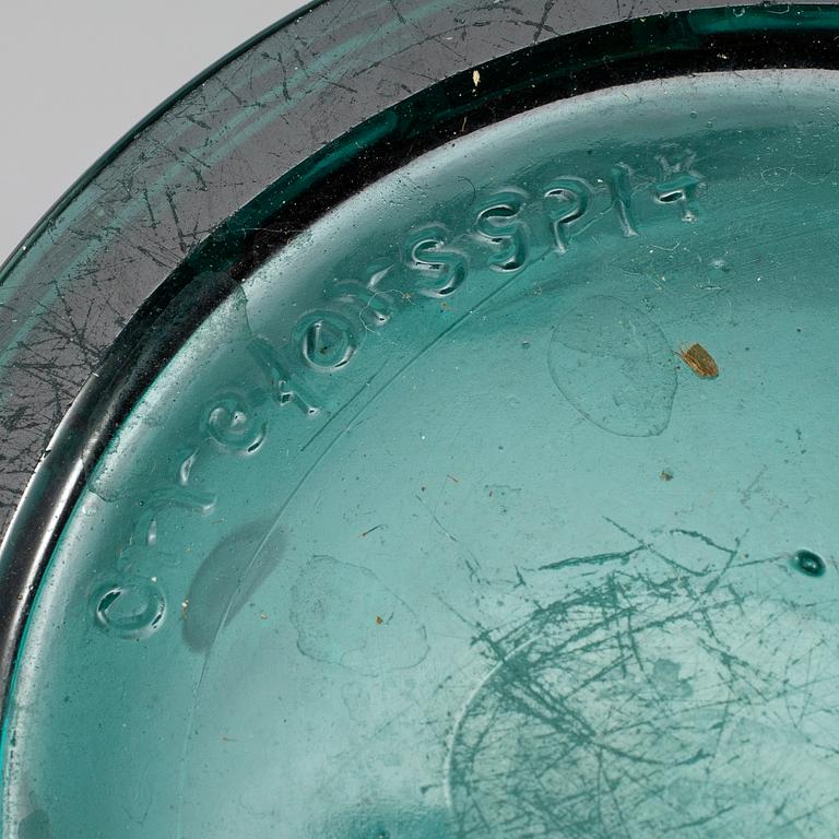 SIMON GATE, two glass vases, Orrefors, circa 1930s.