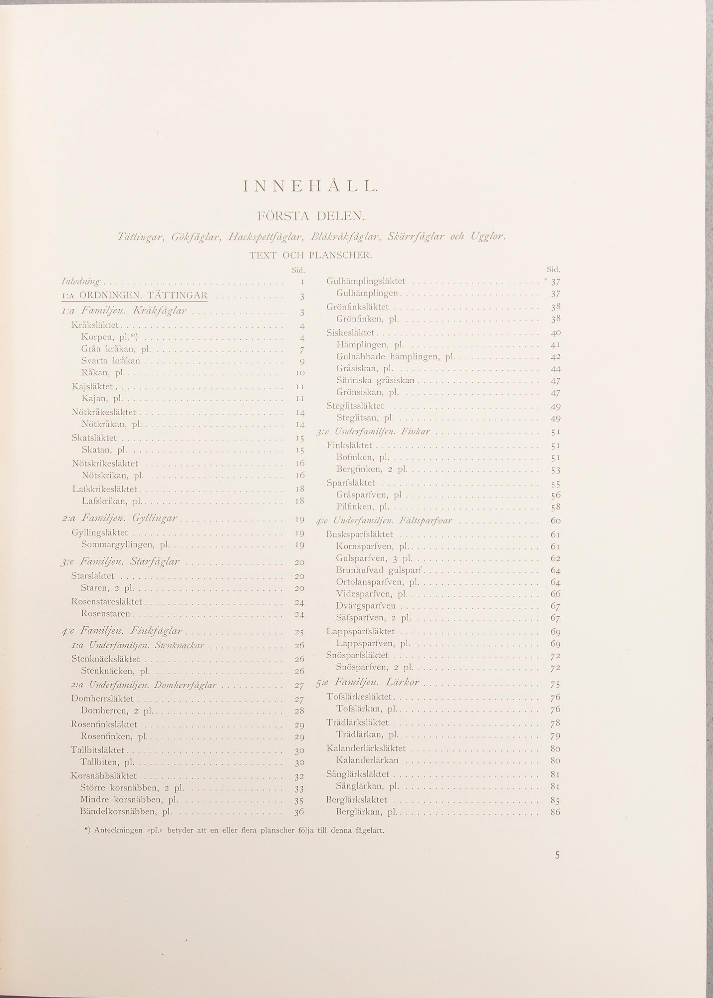 BOOK, 3 vol, "Svenska fåglar", von Wright, M,W & F, Hand coloured collectors edition, numbered, nr 5, 1925.