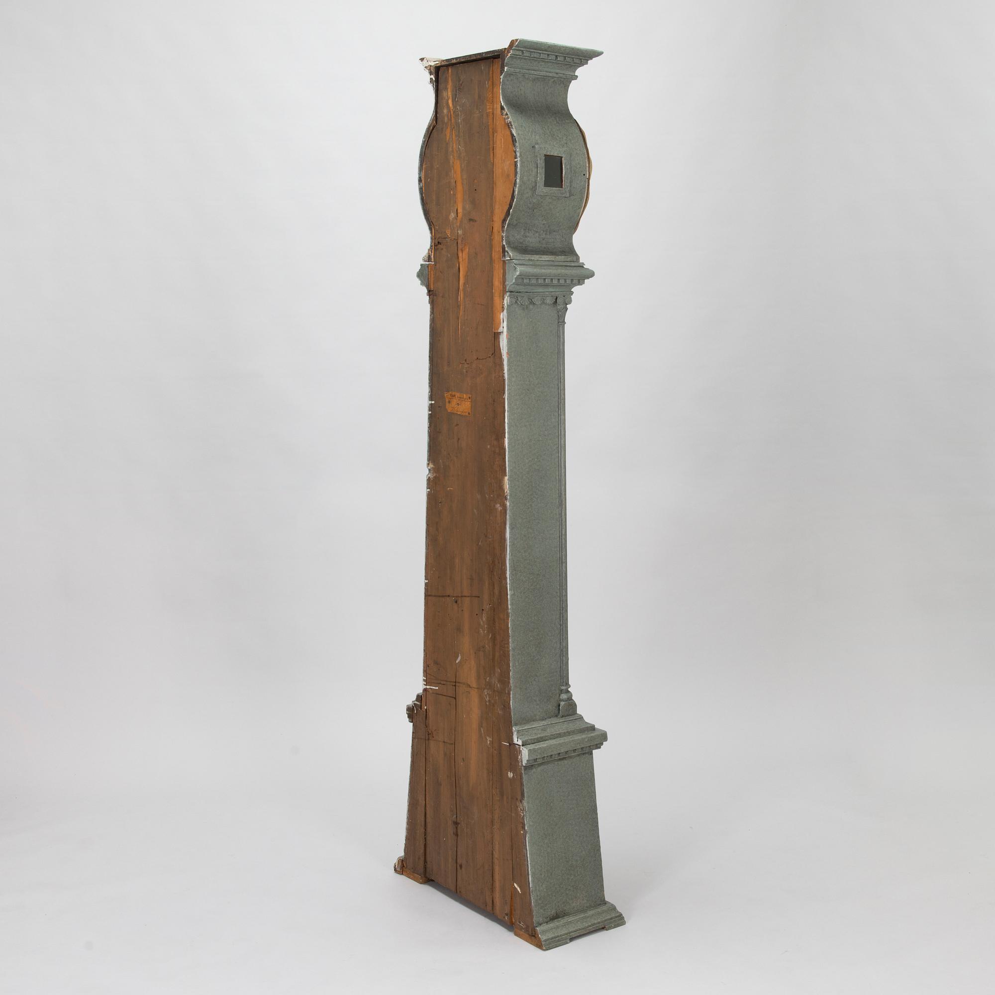 A Gustavian early 19th-century longcase clock by Assar Jacobsson, Sweden.