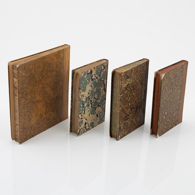 Four Swedish pharmacopoeiae of the 19th century.
