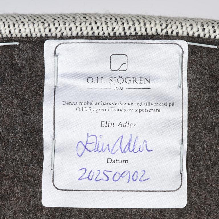 Carl Malmsten, a "Jättepaddan" (Giant Toad) armchair with footstool, O.H. Sjögren, Tranås, 2025.