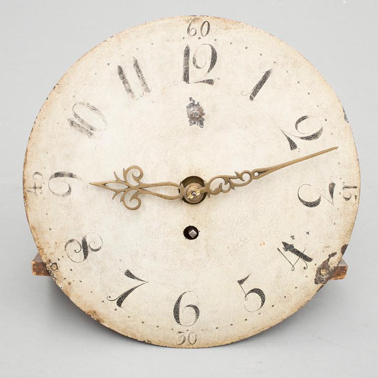 GOLVUR, 2 lod samt pendel medföljer, Allmoge, bär datering 1839. 1800-talets första hälft.