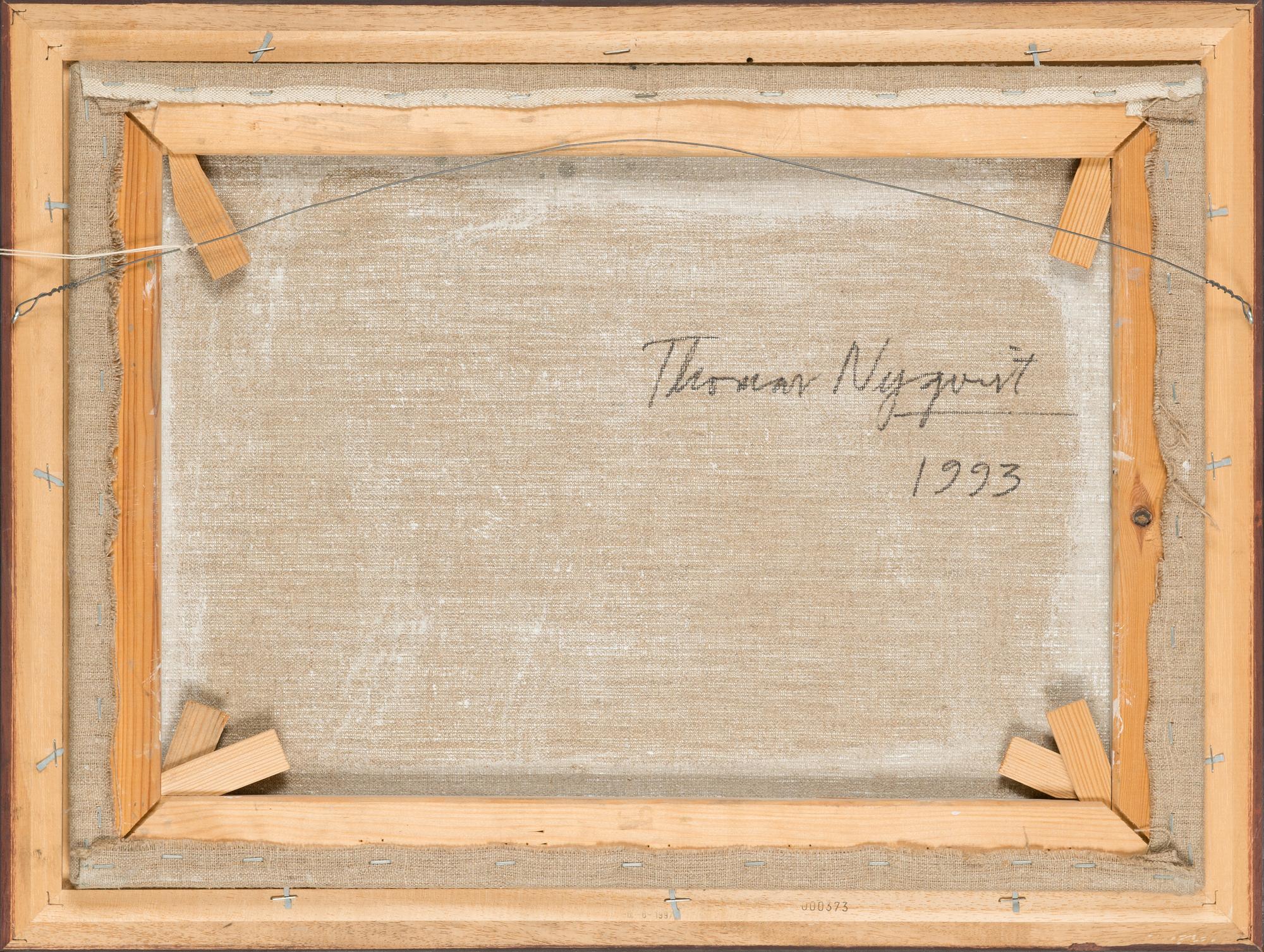 Thomas Nyqvist, oil on canvas, a tergo signed and dated 1993.