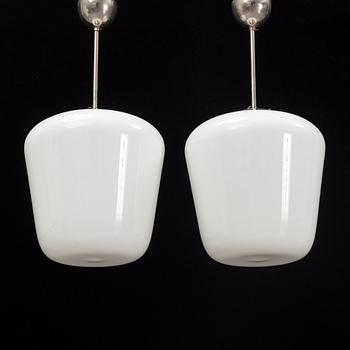 A pair of 1930's-40's ceiling lights.
