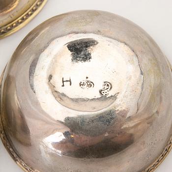 Tumblers, 3, silver, Conrad Gadd (active 1725–1750), Kristianstad.