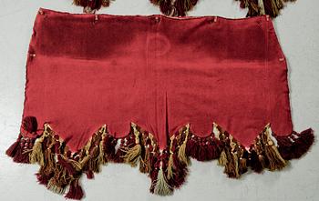 GARDINKAPPOR, 3 st, jugend, tidigt 1900-tal.