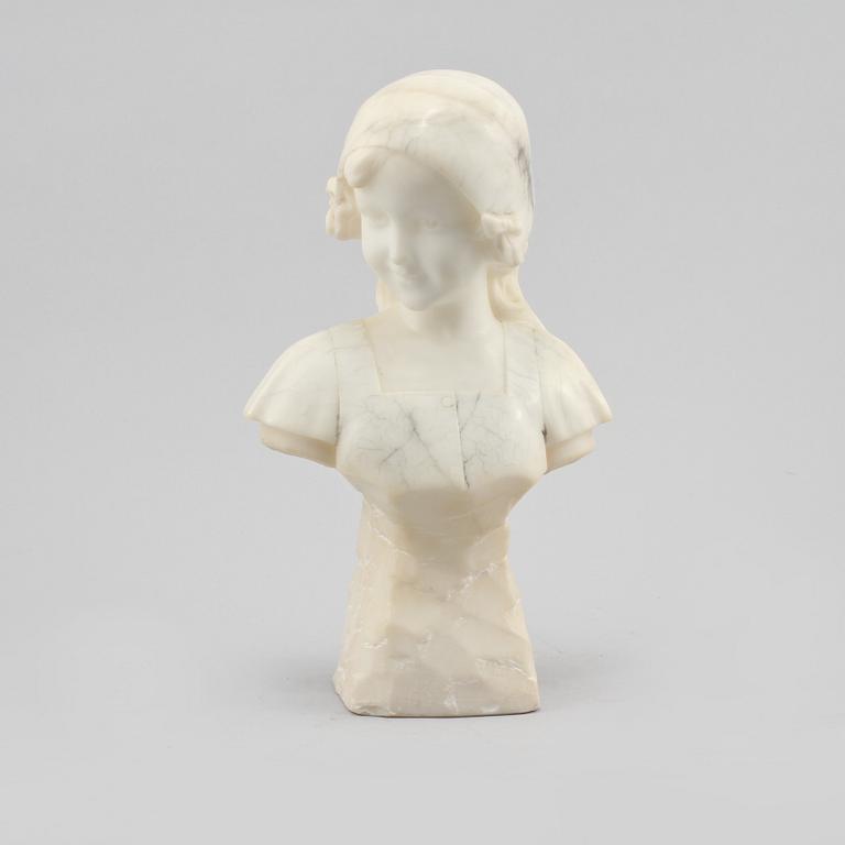 SKULPTUR, marmor, signerad A Gennay, 1900-talets början.