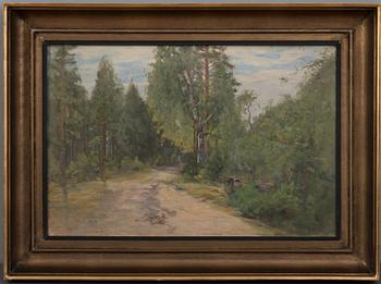Elias Muukka, LADY ON A FOREST PATH.