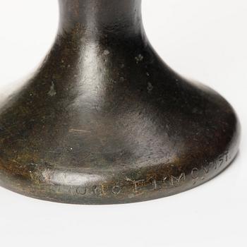 Hugo Elmqvist, a grand Art Nouveau patinated bronze vase, Stockholm ca 1900.