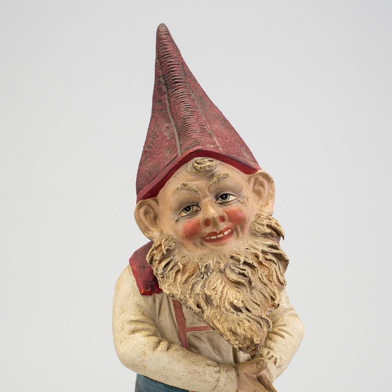 A painted terracotta santa claus figurine ca year 1900.