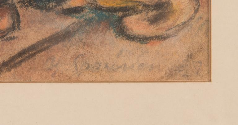 Yrjö Saarinen, pastel, signed and dated -27.