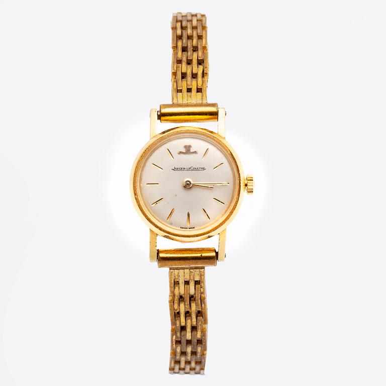 Jaeger-le Coultre wrist watch, 18K gold, 15 mm, manual, strap metal.