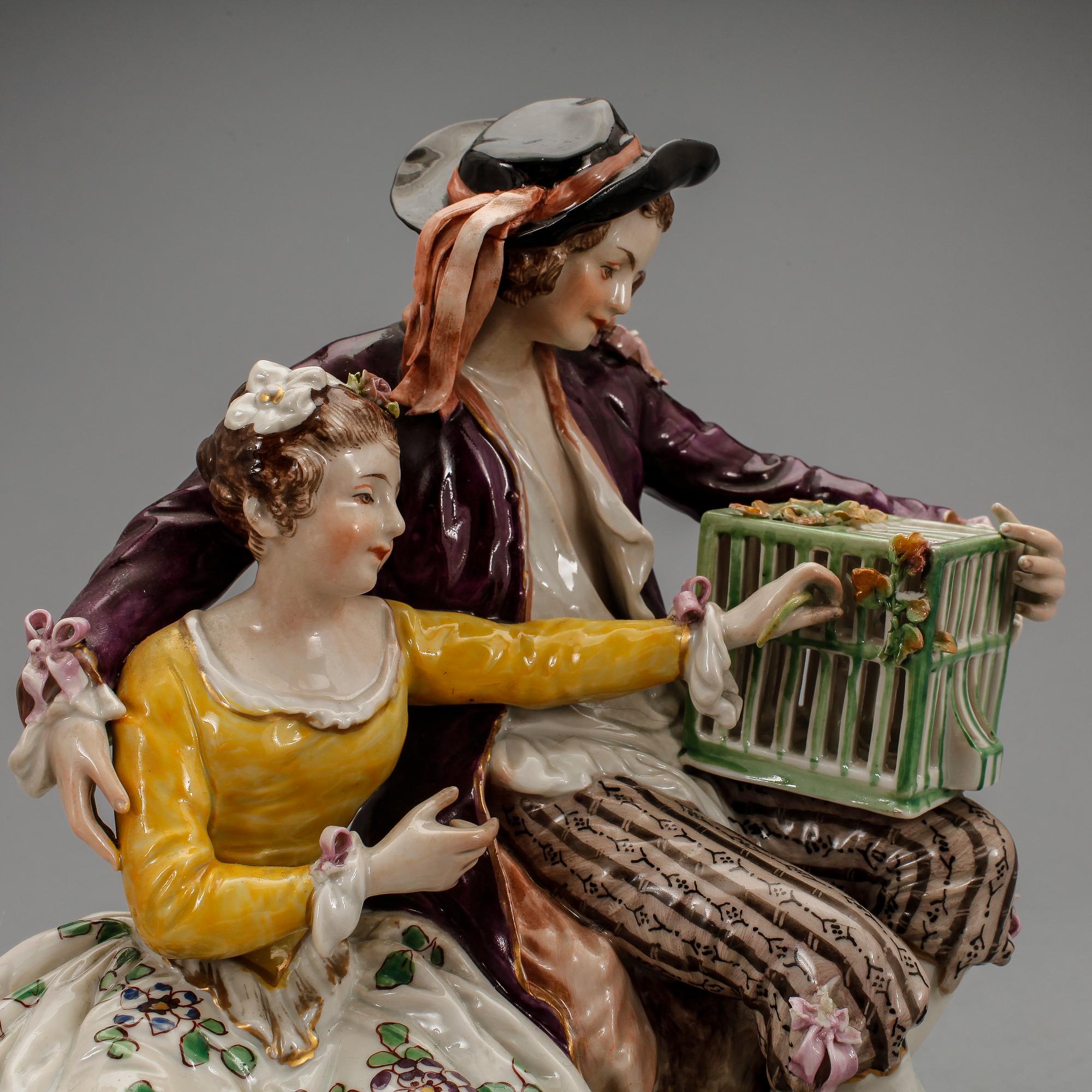 FIGURIN, porslin. Rudolstadt, 1900-tal.