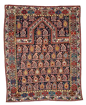A RUG, an antique Marasali prayer rug, 19th century, ca 151 x 119 cm.