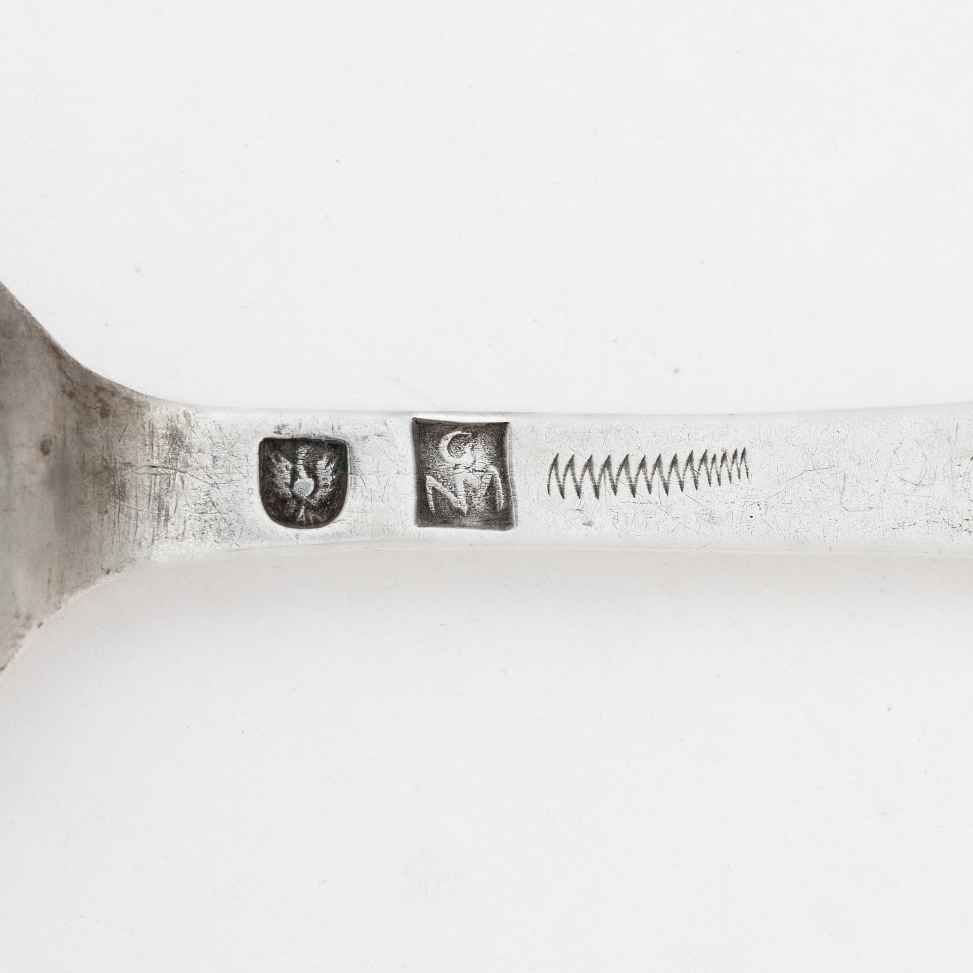 Niclas Gierman, sked, silver, Karlstad (verksam -1723-1730).