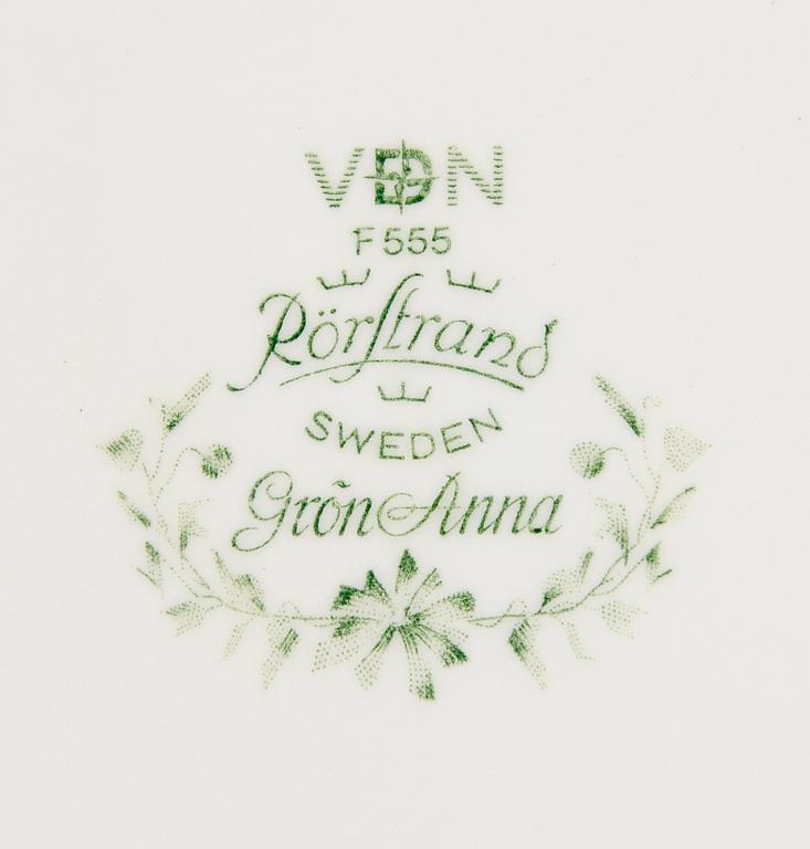 SERVISPORSLIN, Grön Anna, Rörstrand, snarlika.