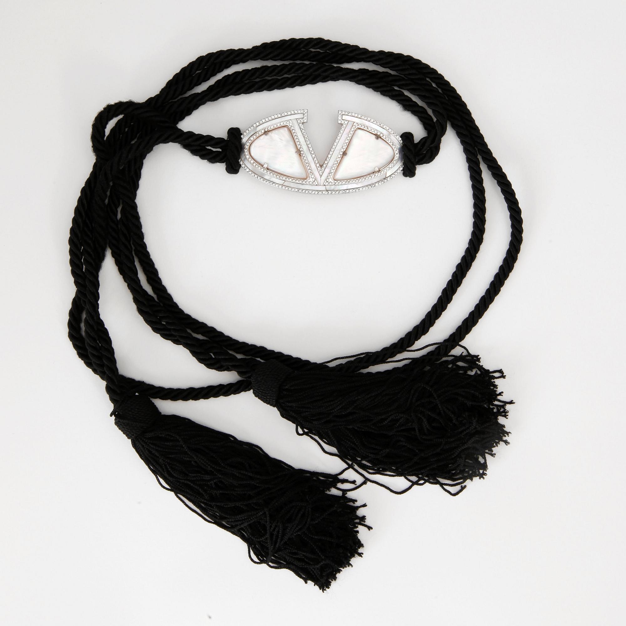 VALENTINO, a silk rope belt.