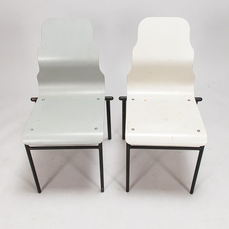 Yrjö Kukkapuro, tuoleja, 6 kpl, "University chair", Avarte oy. Malli muotoiltu v. 1983.