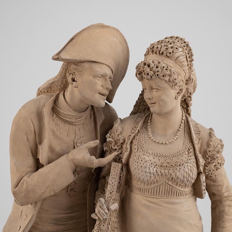 A terracotta sculpture by Antonio Peñas y Leon, Spain, 1883.