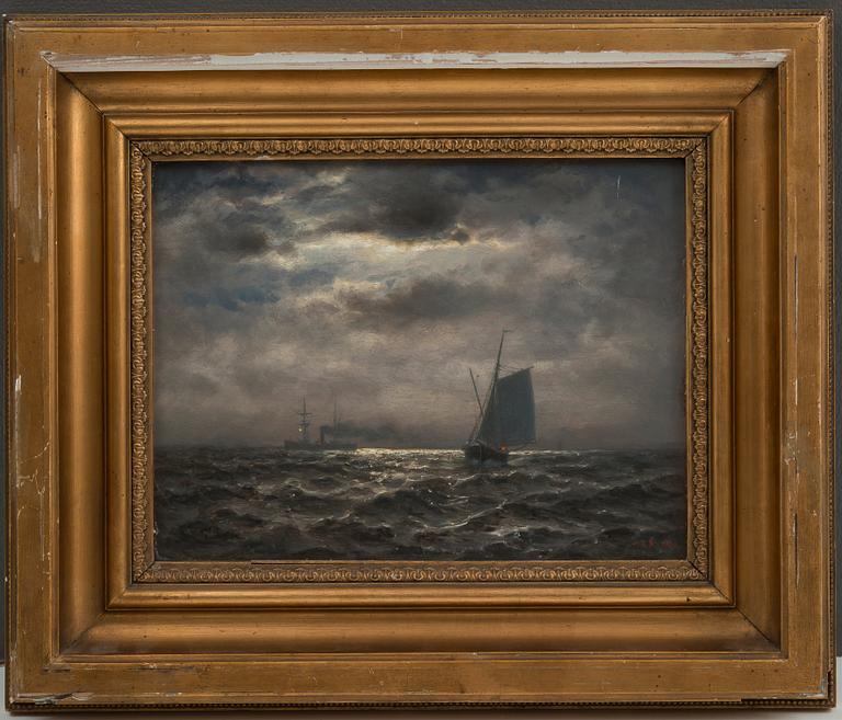 Oscar Kleineh, SHIPS IN MOONLIGHT.