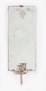 SPEGEL med LAMPETTER, ett par, 1900-talets andra kvartal/mitt.