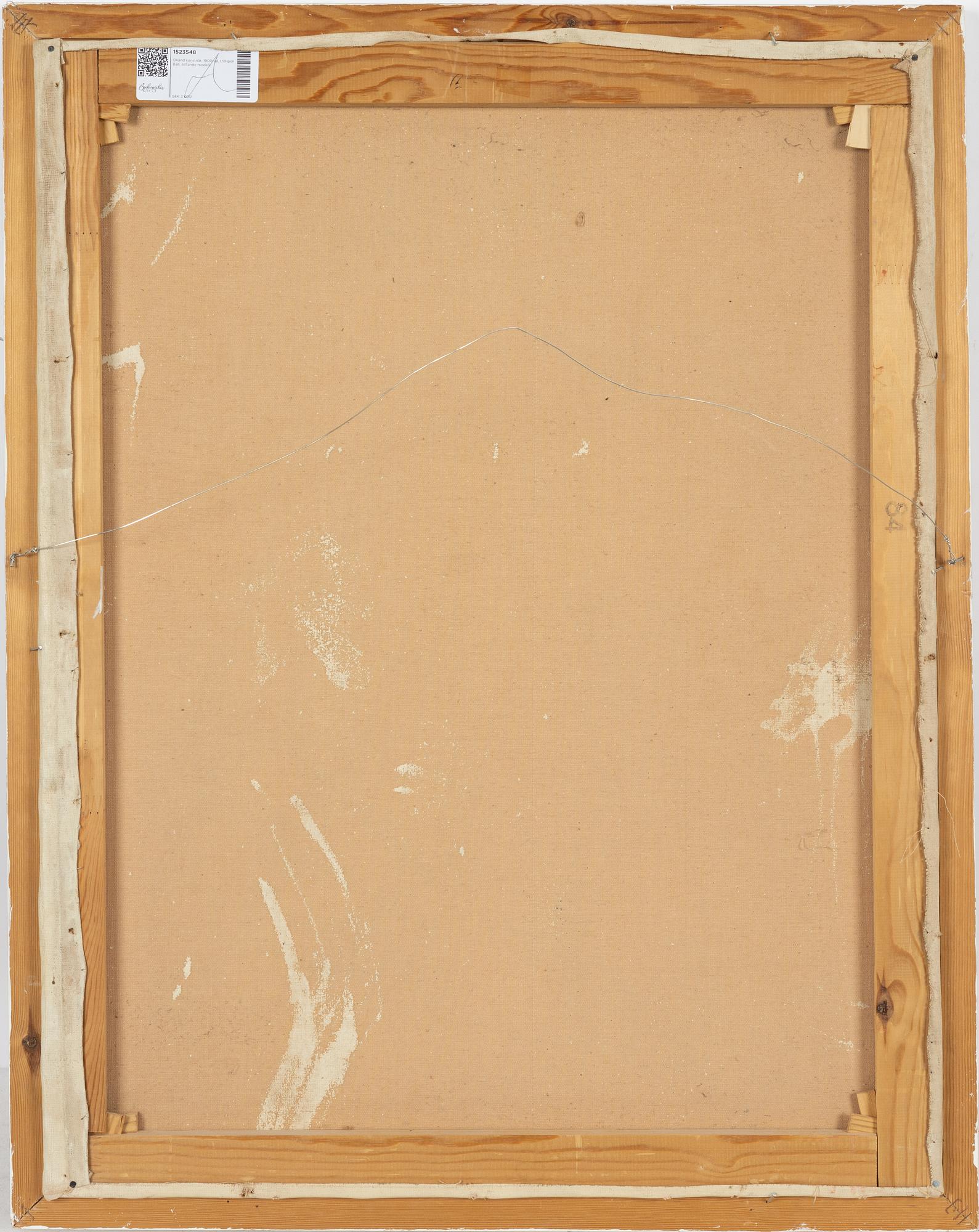 Okänd konstnär, 1900-tal, troligen Bali, Sittande modell.