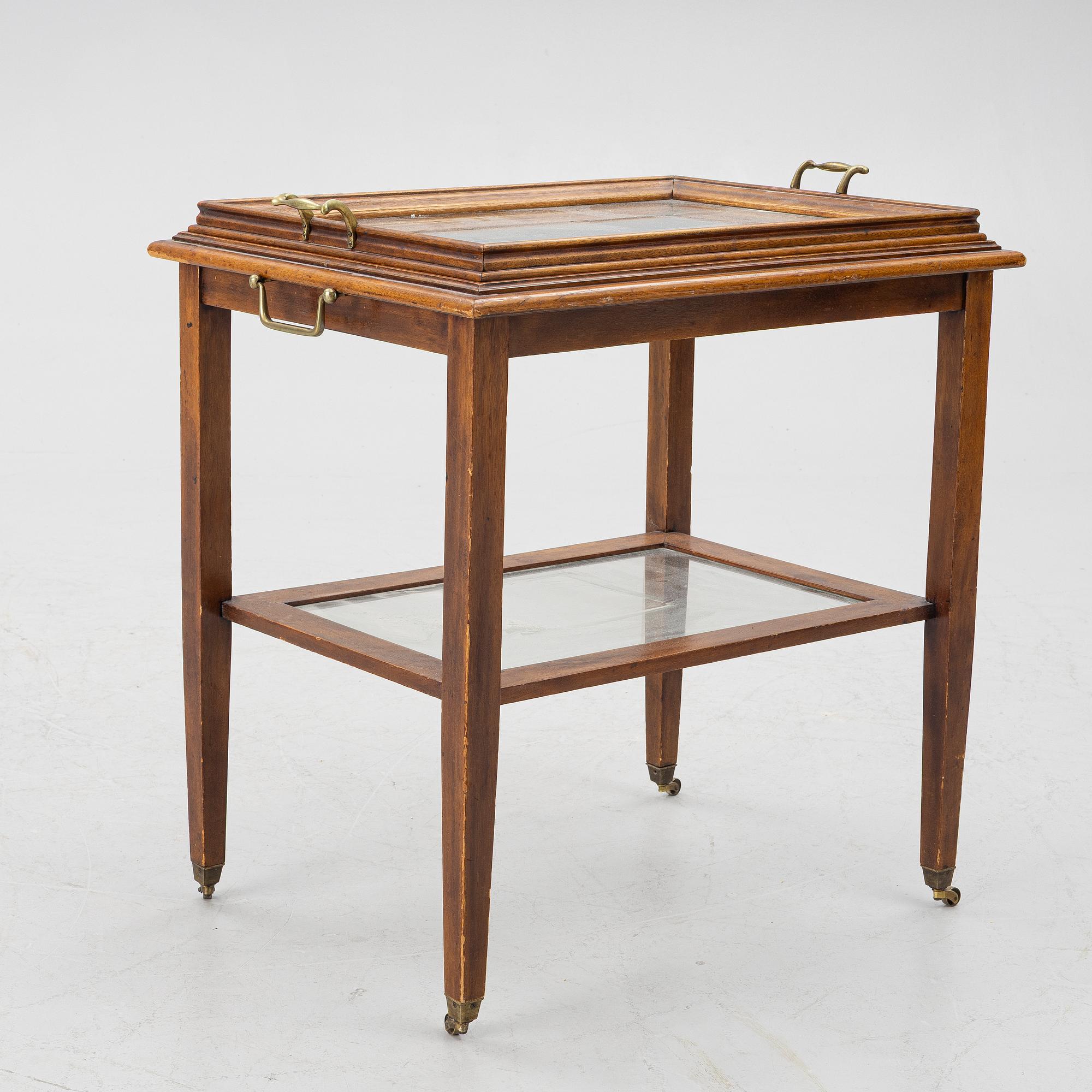 A serving trolley, likely England, first half of the 20th century.