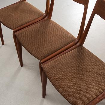 MATGRUPP, 5 delar "Boomerang". Design Alfred Christensen för Slagelse möbelverk, Danmark. 1960-tal.