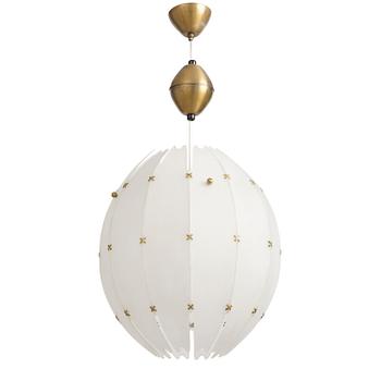 313. Hans Bergström, taklampa, modell "57", Swedish Modern, ateljé Lyktan, Åhus, 1950-tal.
