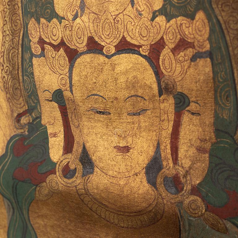 Thangka, Tibet, 1900-talets första hälft.