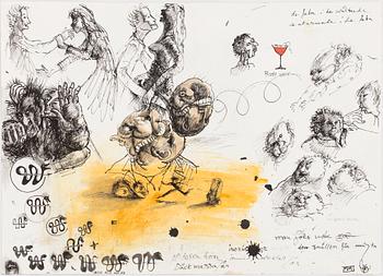 ULF RAHMBERG, Mixed media, signed. and dated MM.