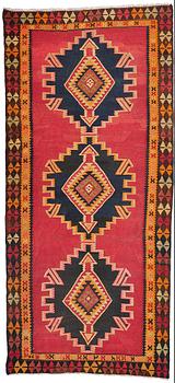 A persian kilim runner, ca 300 x 140 cm.