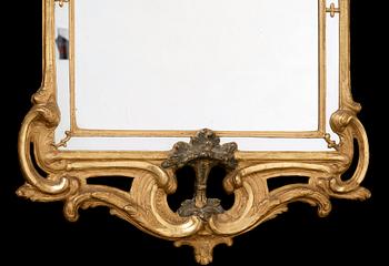 A Swedish Rococo 1760's century mirror.