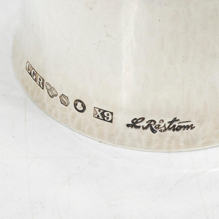 Ingrid Råström, & Lennart Råström, candlesticks, a pair, silver, CG Råström, Stockholm 1972-1975.