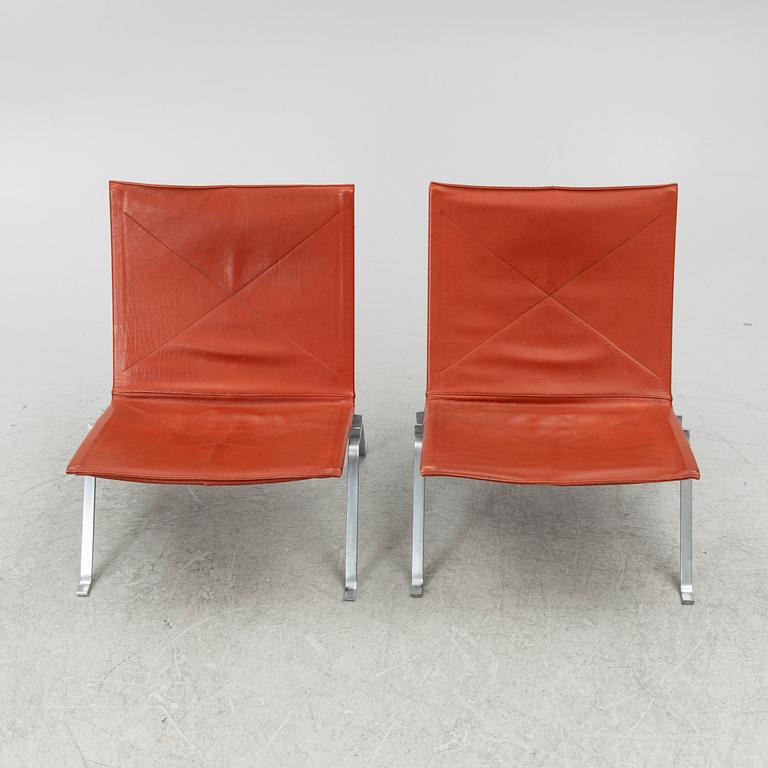 Poul Kjaerholm, fåtöljer, ett par, "PK 22", Fritz Hansen, Danmark, 1983.